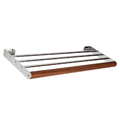 Whitehaus Antonio Miro Towel Shelf, Chrome/Ebony Wood AMAT06